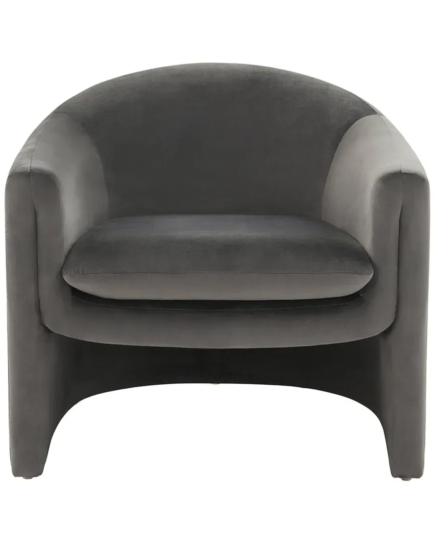 Laylette Accent Chair - Orange, Velvet