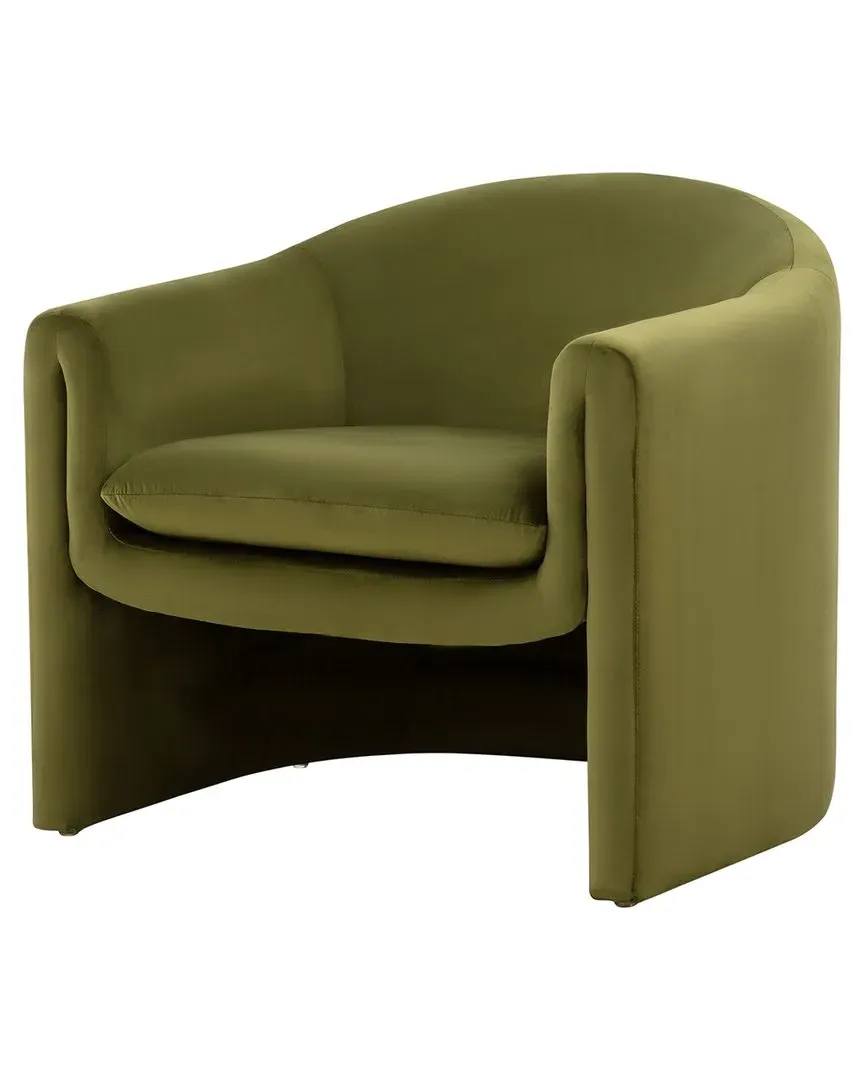 Laylette Upholstered Accent Chair - Olive, Velvet