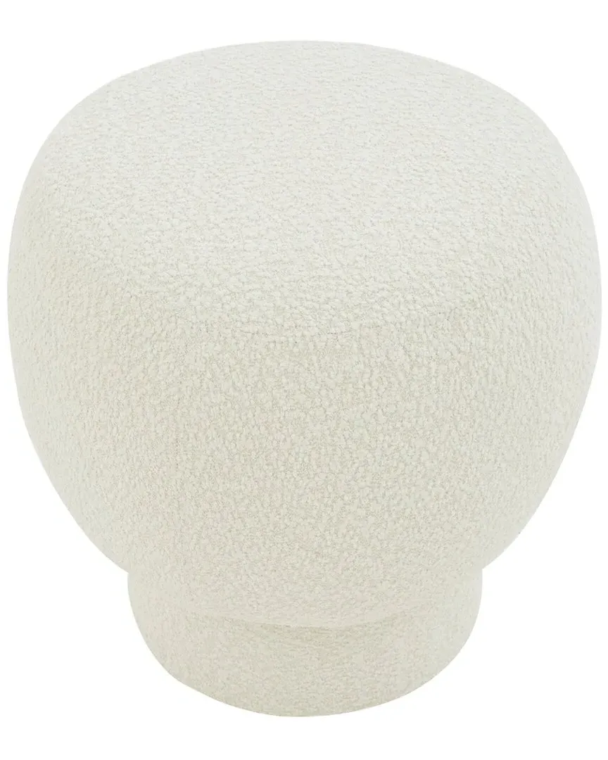 Leboeff Round Ottoman - Ivory, Boucle image