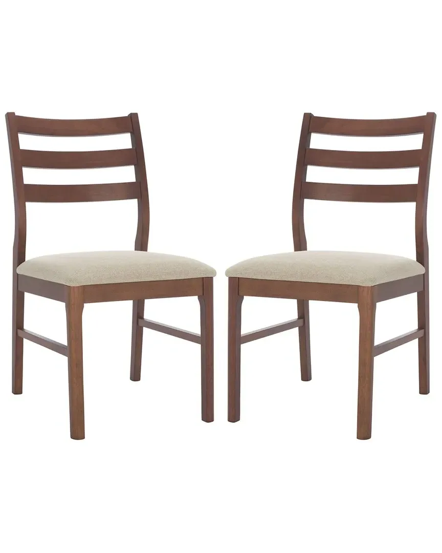 Leroux Ladder Back Dining Chair - Walnut, Beige image