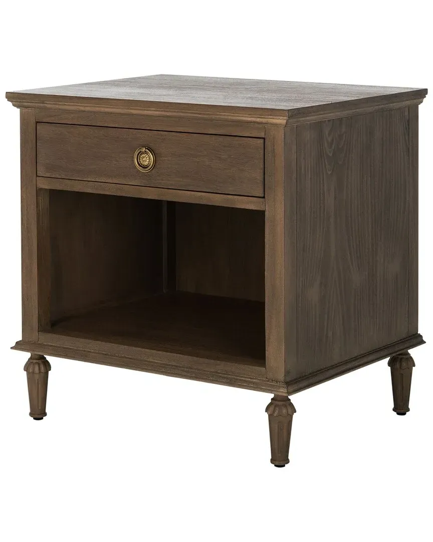 Lisabet 1 Drawer Wood Nightstand - Brown image