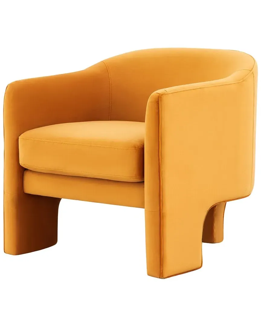 Londyn Velvet Accent Chair - Pumpkin Orange