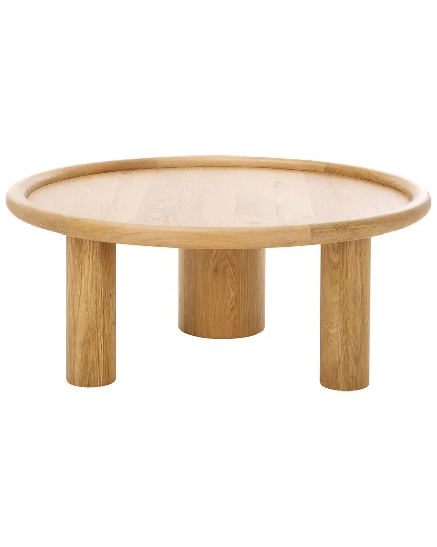 Madelynn Round Coffee Table - Natural, Oak Wood