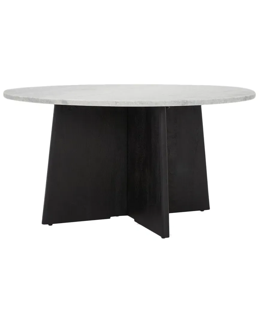 Madilynn Round Coffee Table - Black, Mango Wood image