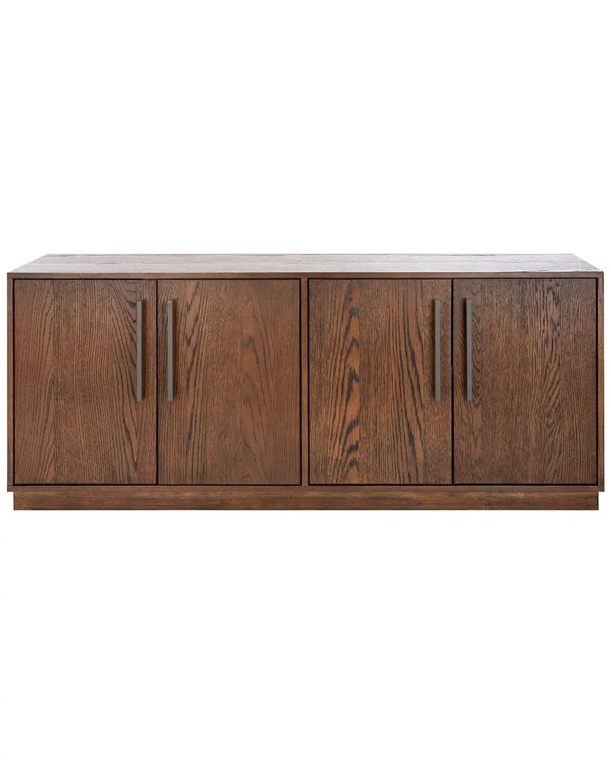 Mallory 4 Door Media Stand - Dark Brown, MDF