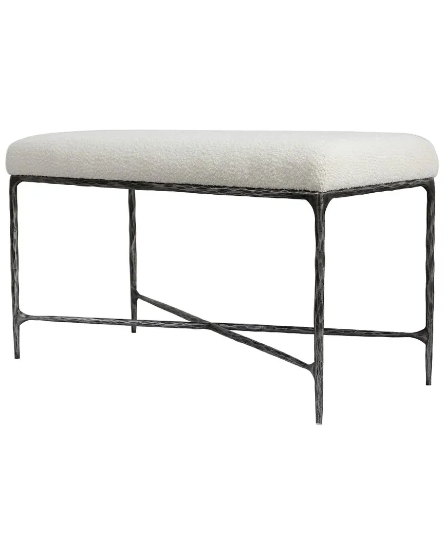 Mandy Rectangular Bench - Ivory, Boucle