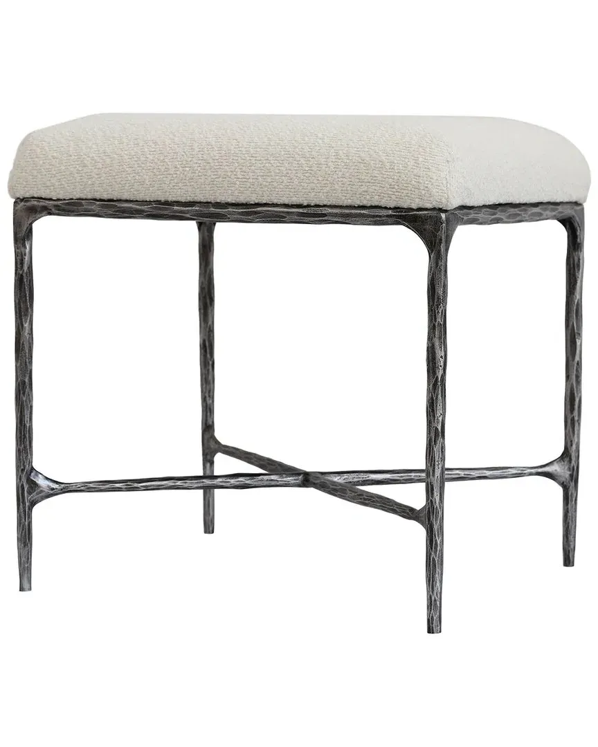 Mandy Rectangular Ottoman - Ivory, Boucle image