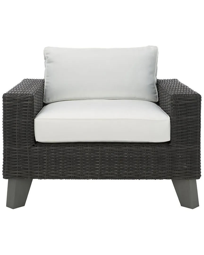 Margarita Wicker Patio Chair - Grey, Fabric