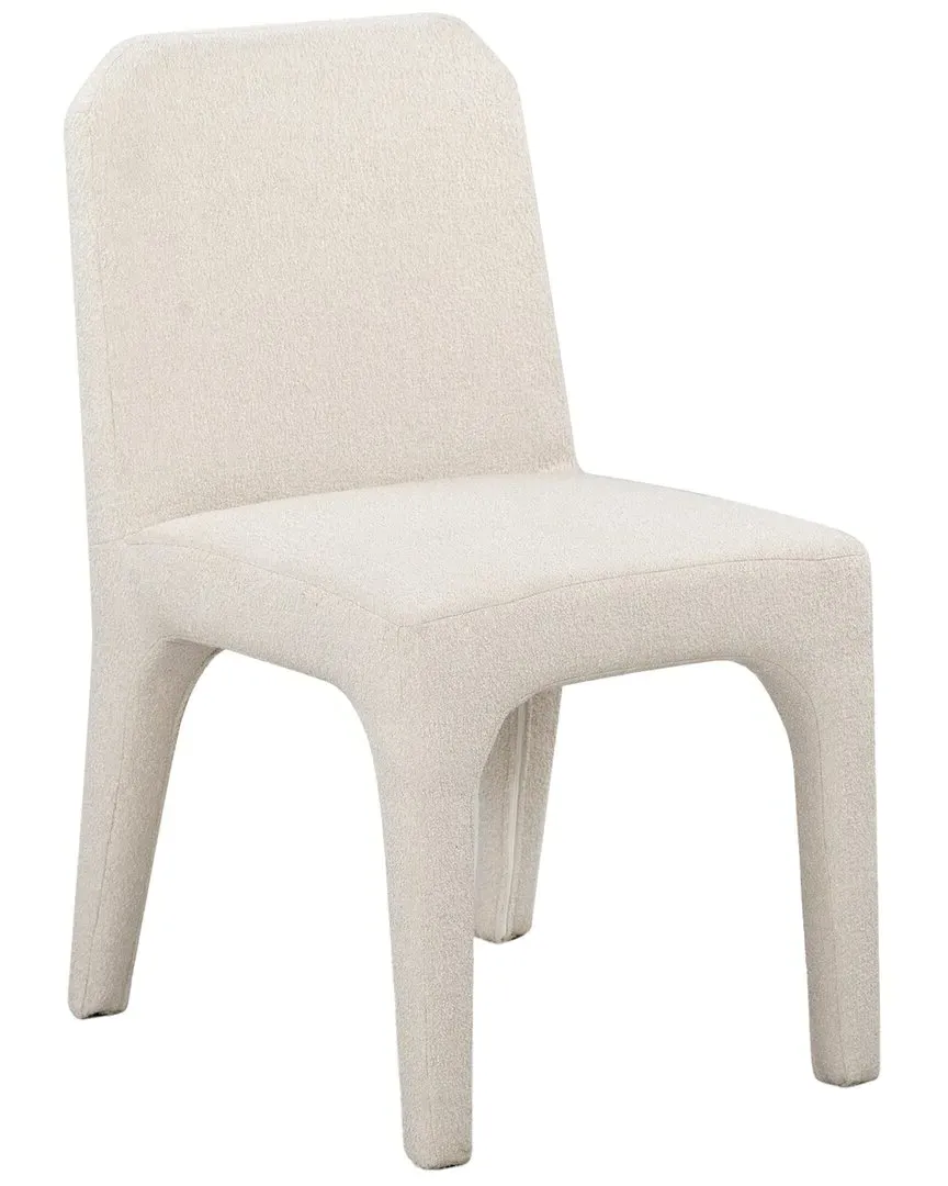 Maricelle Set of 2 Boucle Dining Chairs - Tan, Acacia Wood