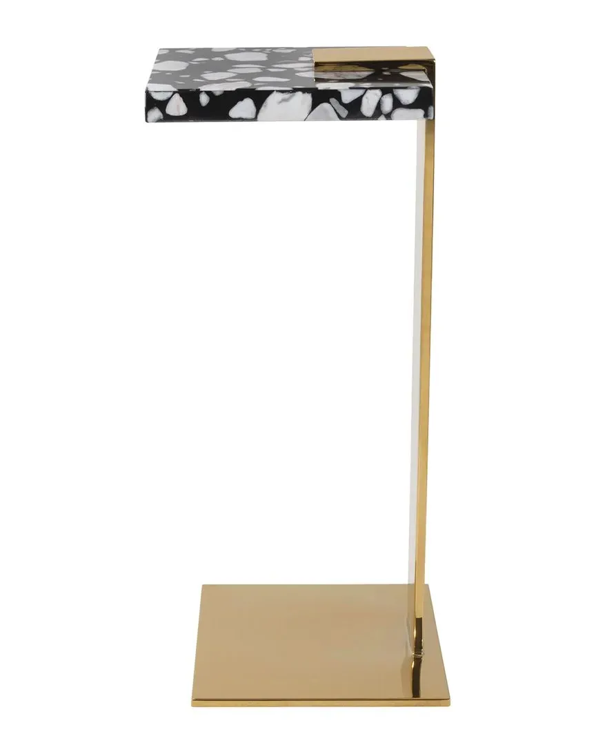 Mars Acrylic Drink Table - Black, Terrazzo image