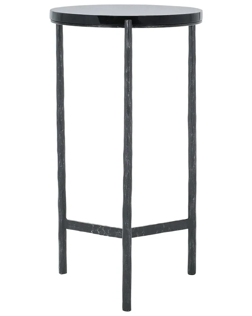 Marylou Marble Top Drink Table - Black, Iron image