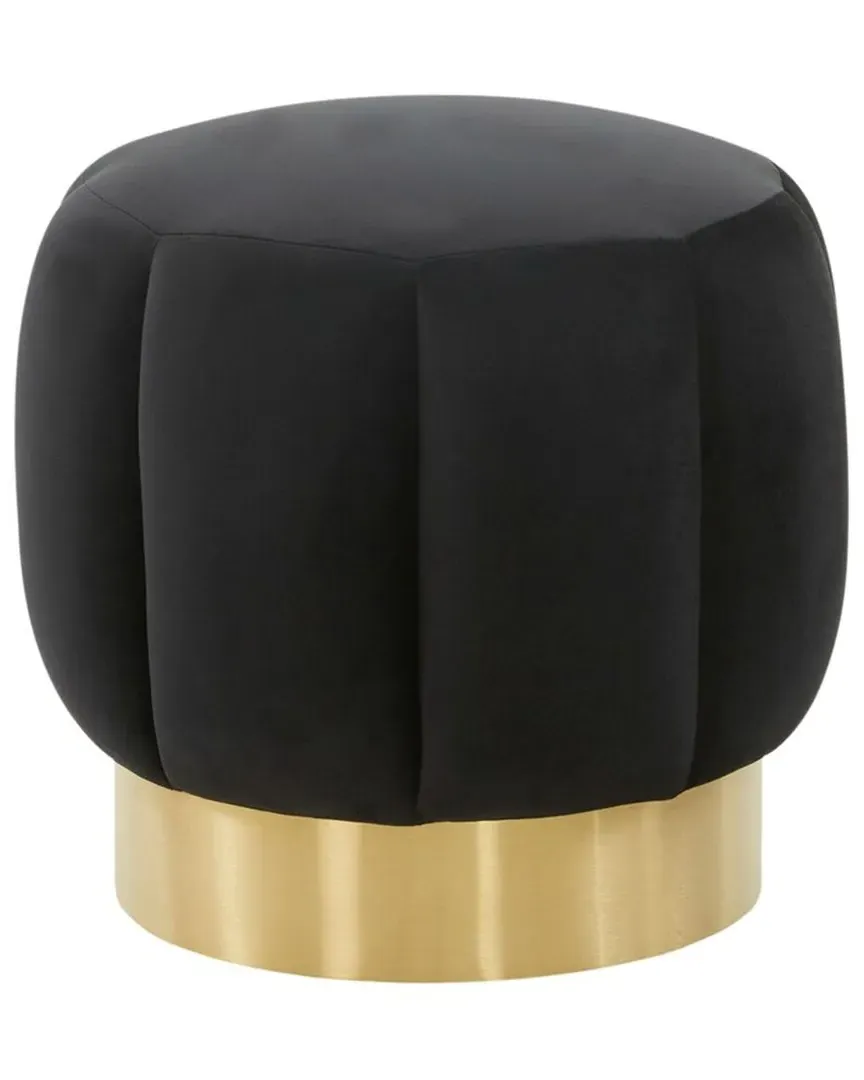 Maxine Channel Tufted Ottoman - Black image