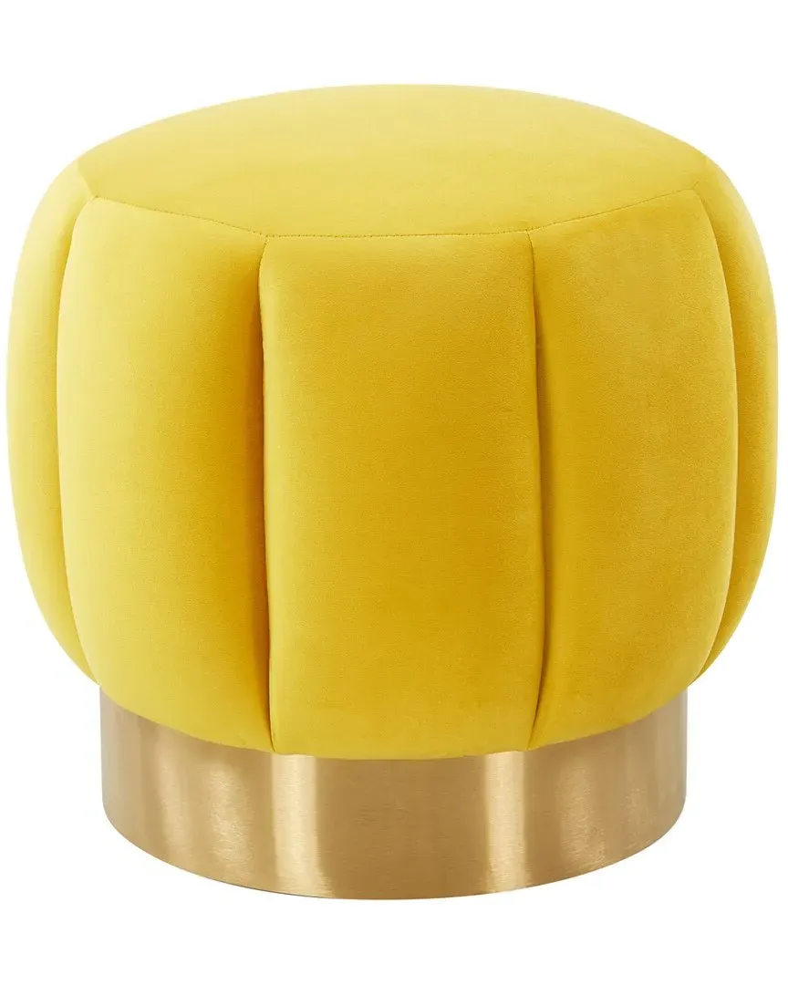 Maxine Channel Tufted Ottoman - Marigold