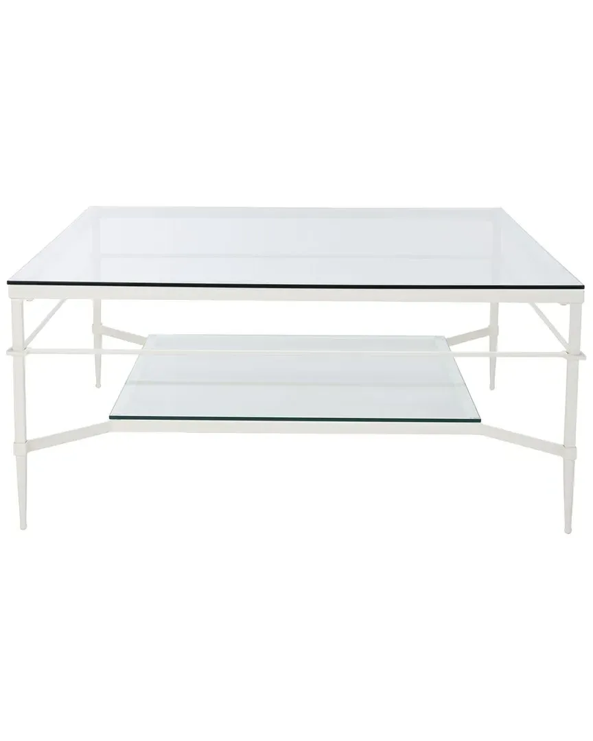 Mieka Square Cocktail Table with Storage - White, Iron image