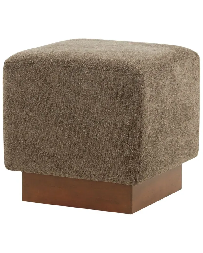 Natalya Square Ottoman - Dark Brown, Boucle image