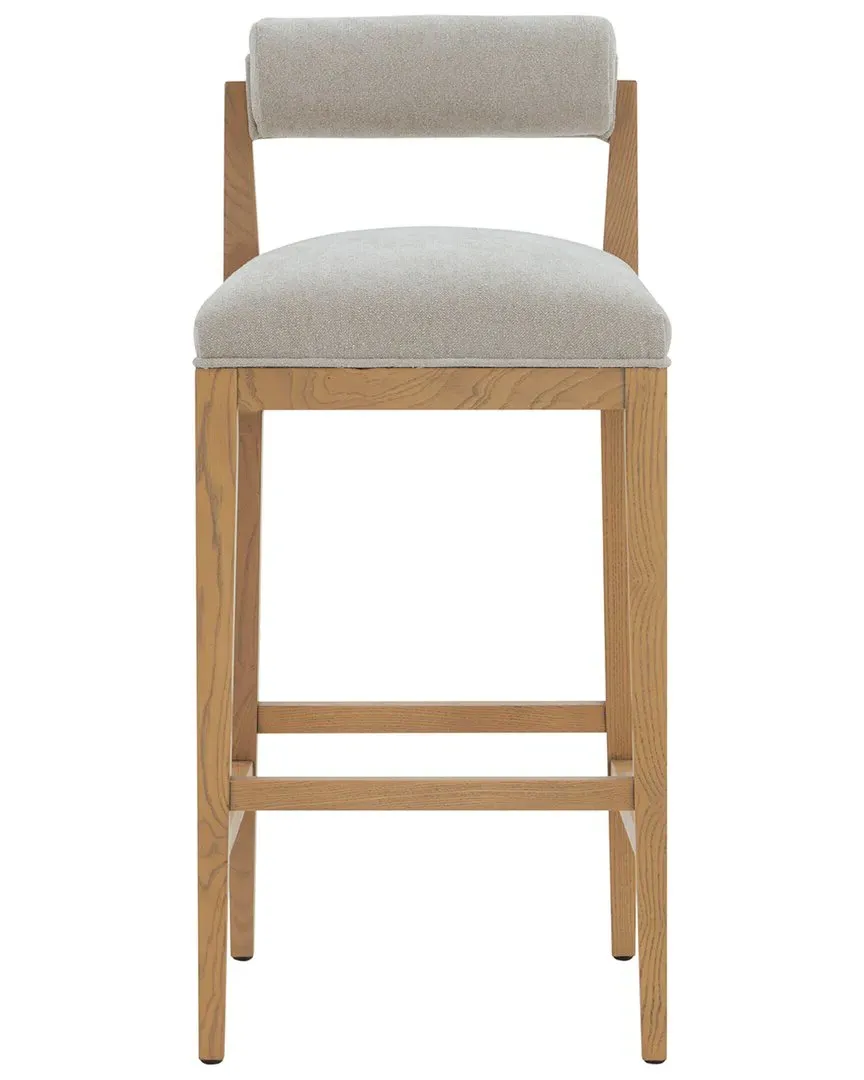 Oaklie Rolled Back Barstool - Taupe, Linen