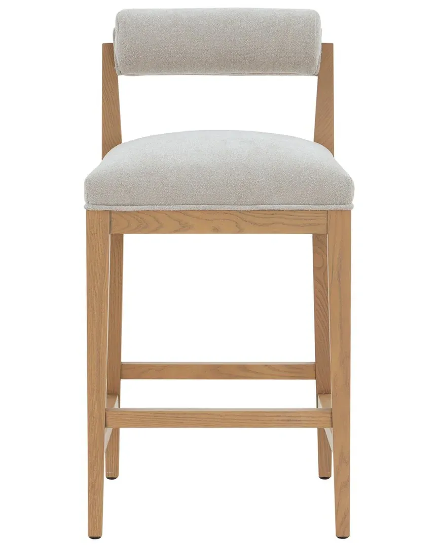 Oaklie Rolled Back Counter Stool - Taupe, Linen