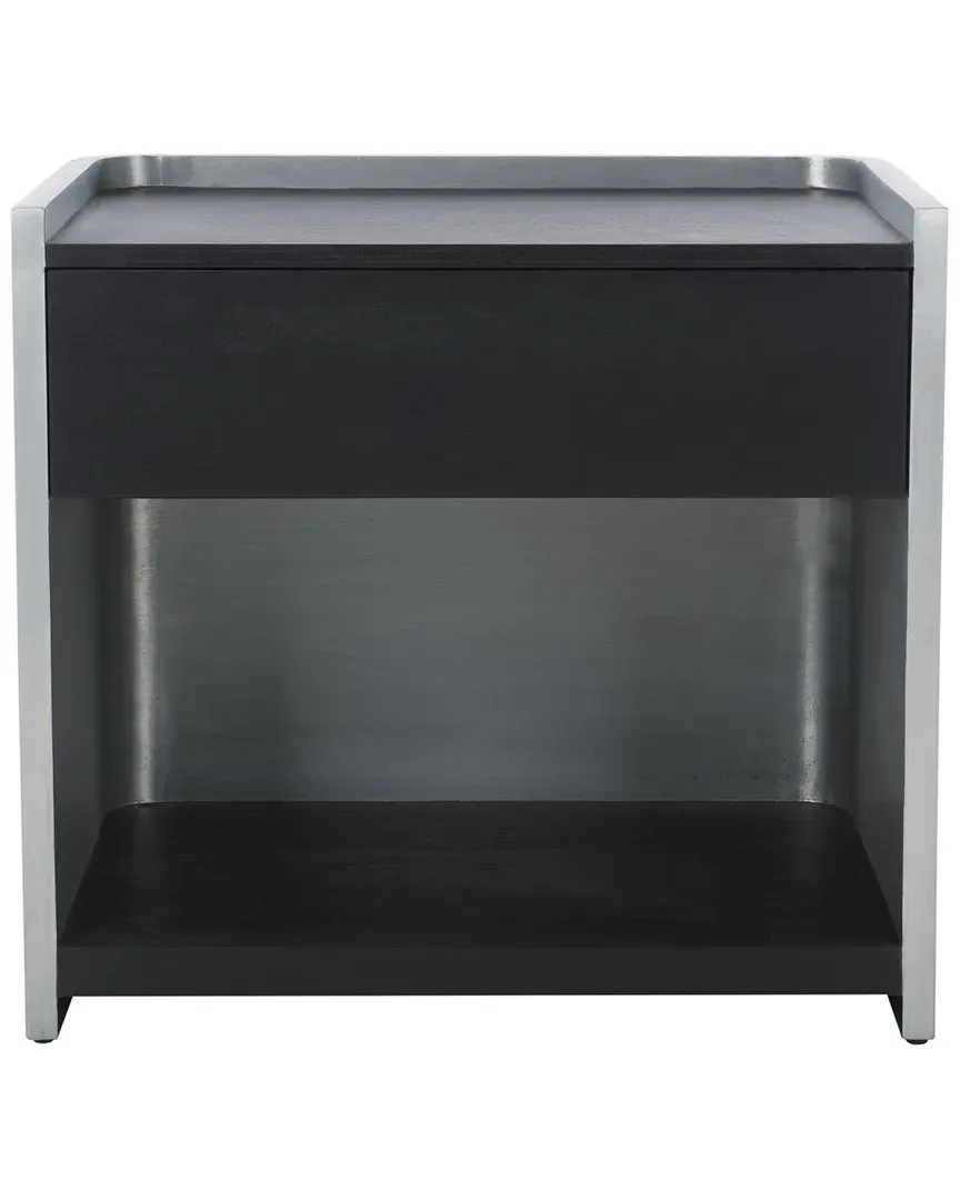 Ottawa Nightstand with Drawer - Black, Mango Wood image