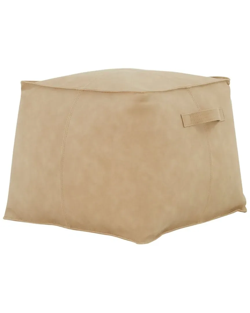 Pablo Vegan Leather Pouf - Camel image