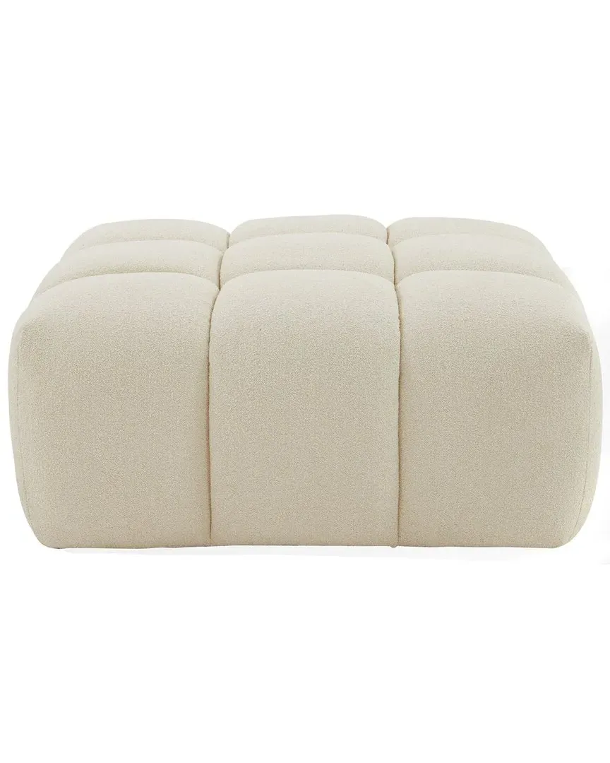 Petryna Boucle Tufted Ottoman - Cream image