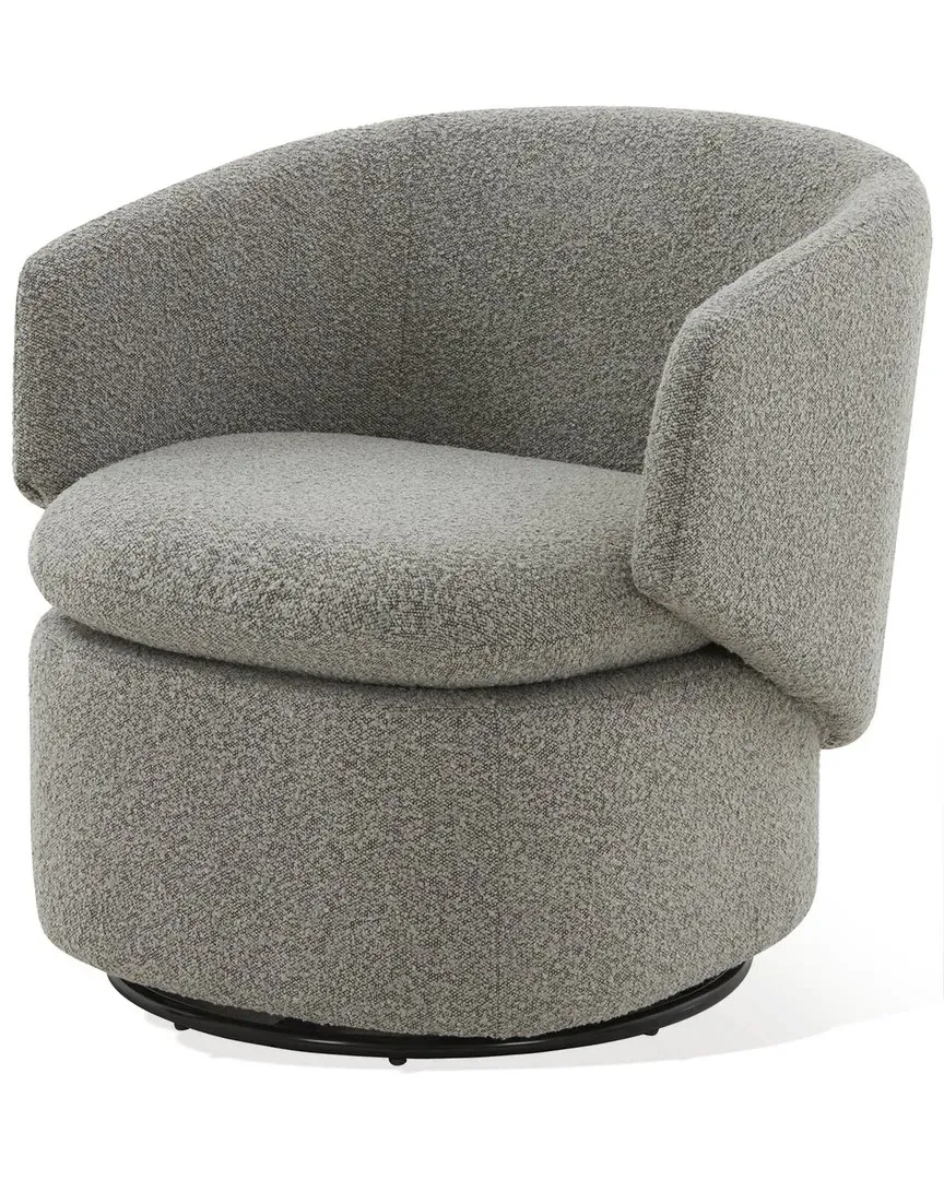 Phyllis Swivel Chair - Grey, Boucle