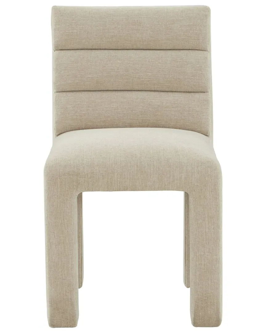 Pietro Channel Tufted Dining Chair - Beige, Linen image