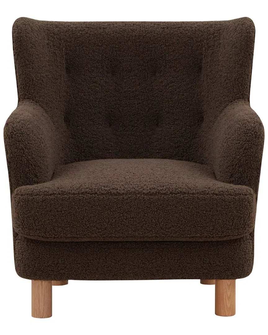 Rainier Wingback Accent Chair - Brown, Ashwood image