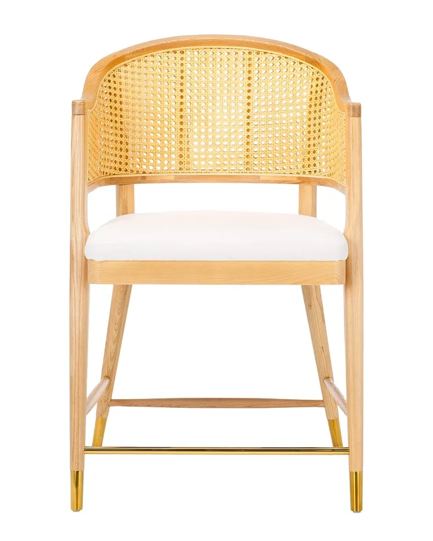 Rogue Rattan Counter Stool - Natural, Linen