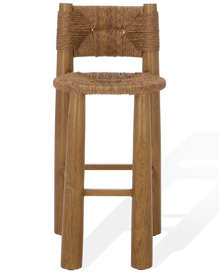 Romona Round Outdoor Barstool - Natural image