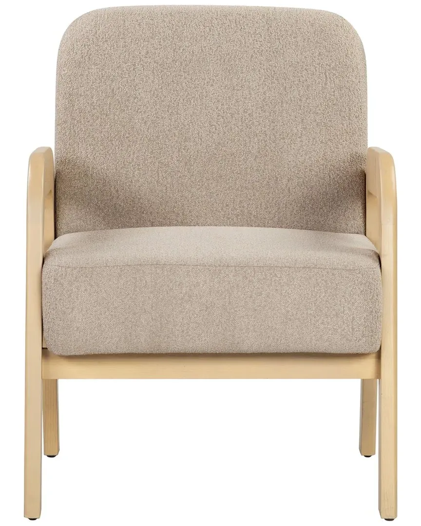 Roslina Boucle Accent Chair - Brown, Acacia Wood image