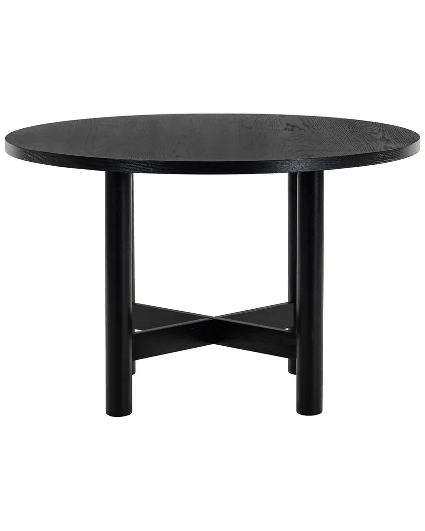 Ruthanne Round Dining Table - Black, Rubber Wood image