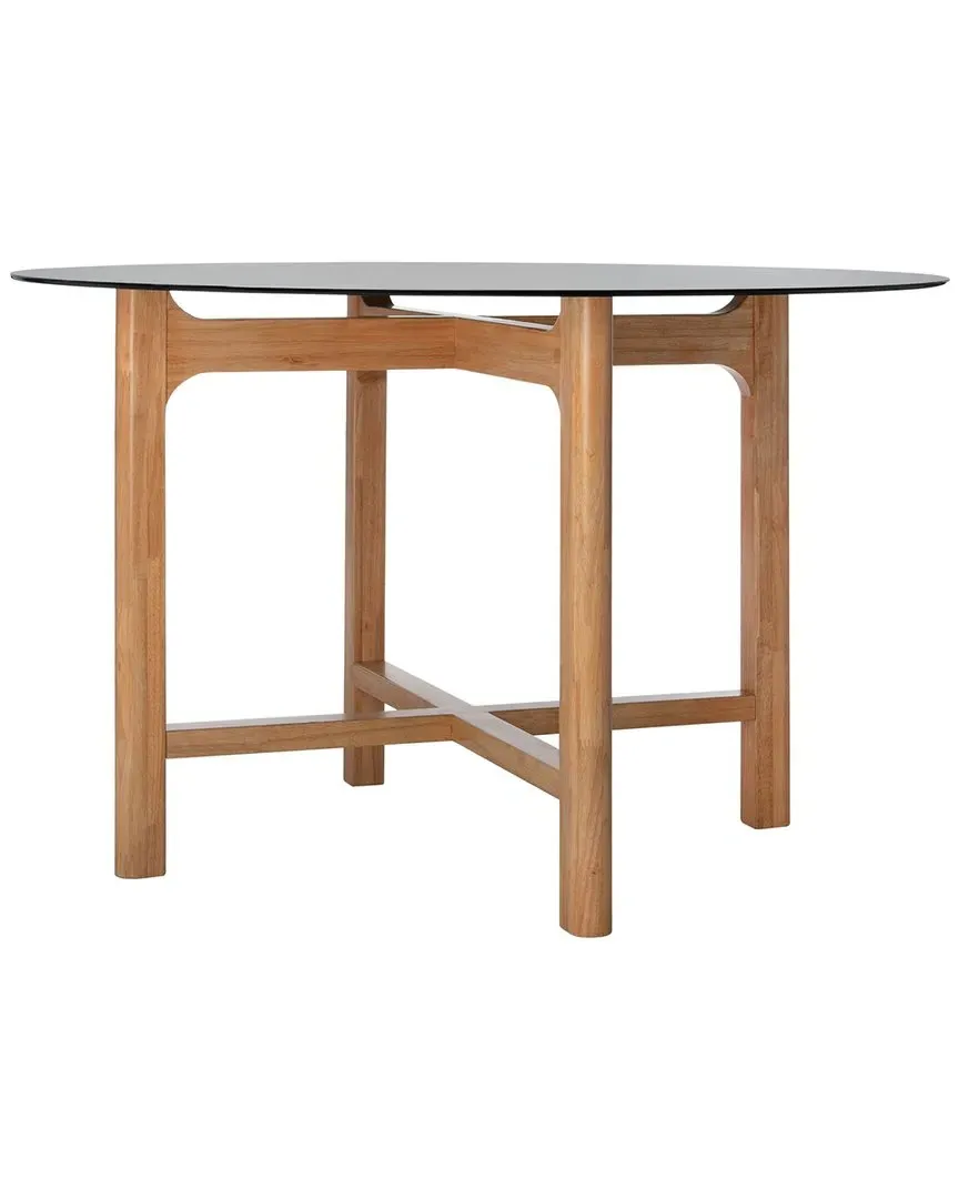 Ruthanne Round Dining Table - Oak, Glass