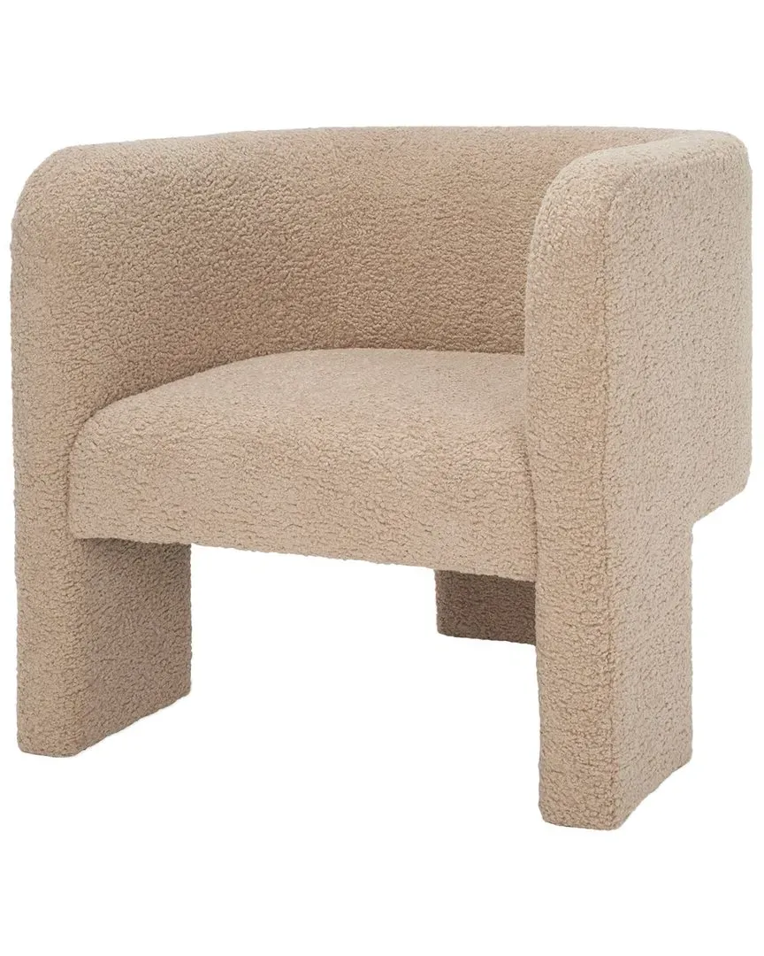 Sammie 3 Leg Accent Chair - Brown, Faux Shearling