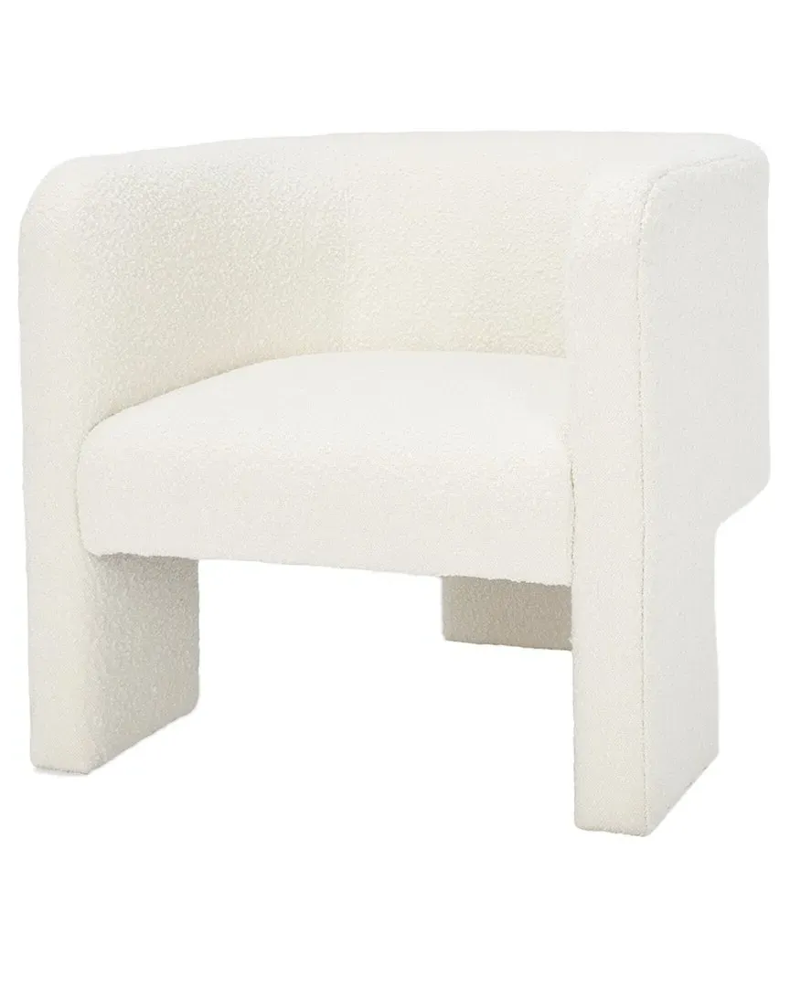 Sammie 3 Leg Accent Chair - Ivory, Boucle