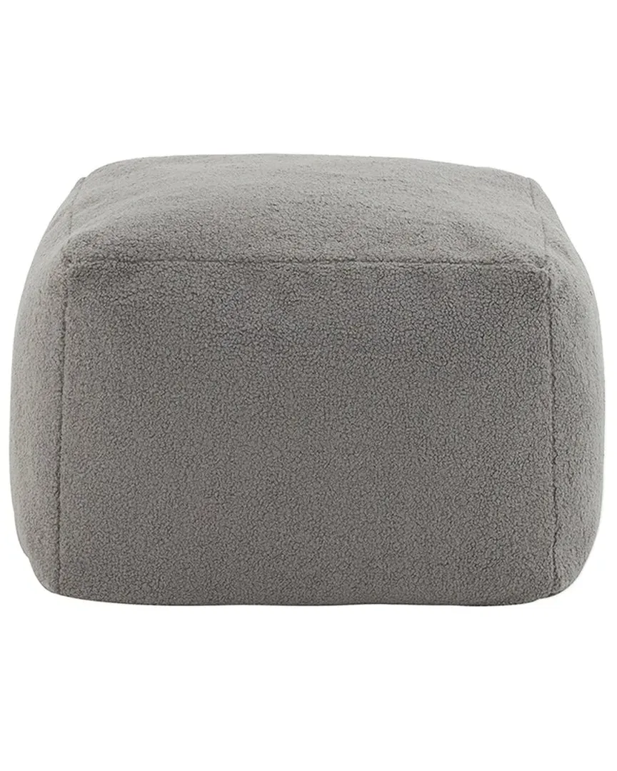 Samuels Teddy Pouf - Dark Grey, Faux Shearling image