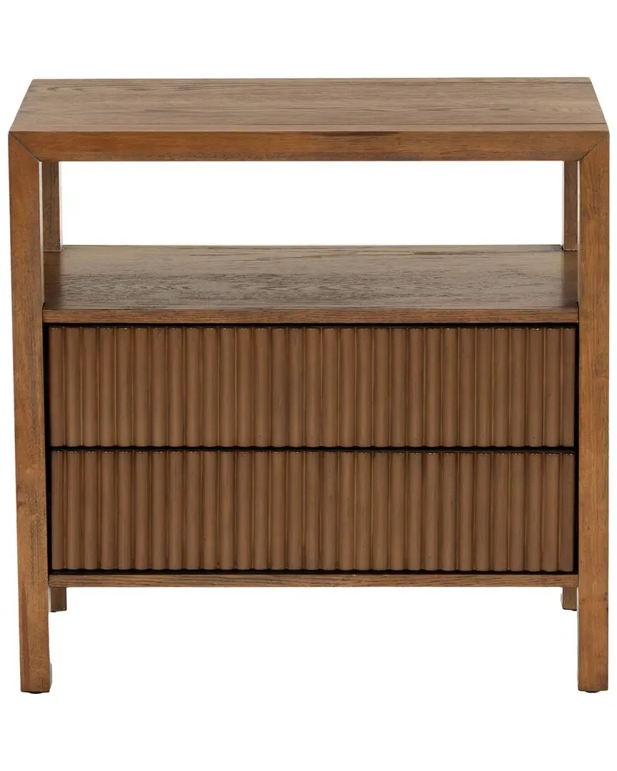 Shelbie 2-Drawer Nightstand - Medium Oak, Wood