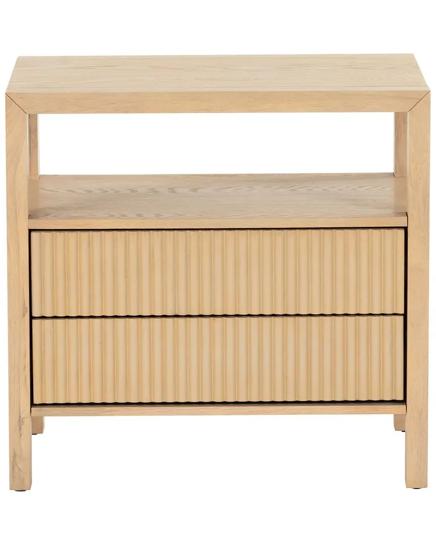 Shelbie 2-Drawer Nightstand - Oak, Wood