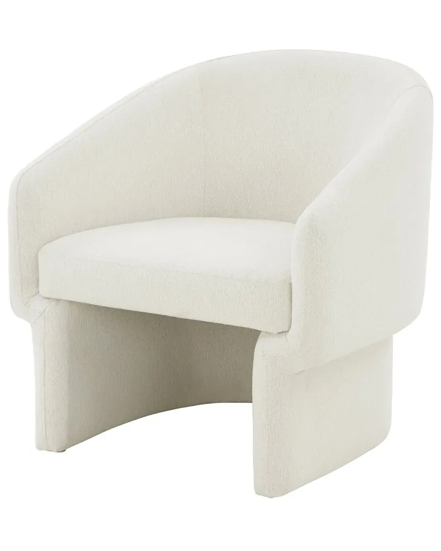 Susie Barrel Back Accent Chair - Ivory, Boucle