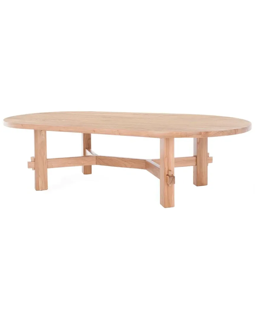 Tabytha Oval Coffee Table - Brown, Elm Wood