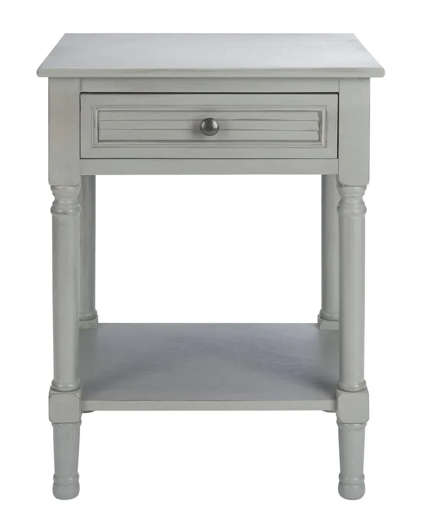 Couture Tate 1-Drawer Accent Table - Distressed Grey, Pine image