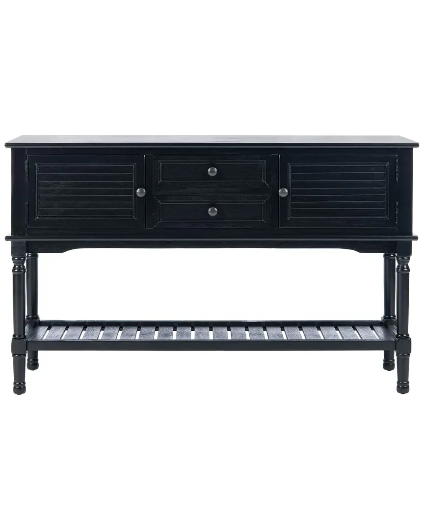 Couture Tate 2 Drawer 2 Door Console Table - Black, Pine