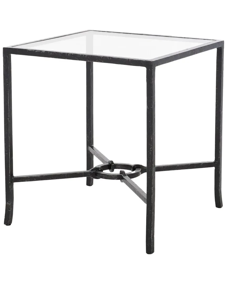 Tauri Square Accent Table - Black, Forged Iron