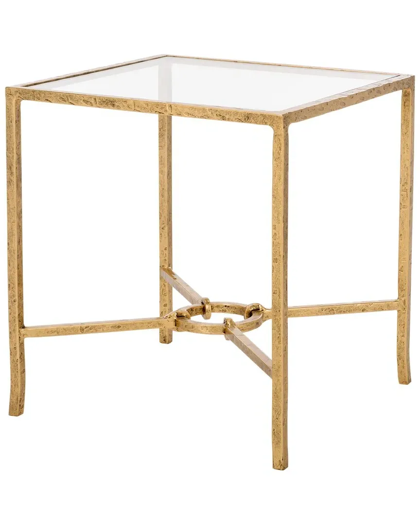 Tauri Square Accent Table - Gold, Forged Iron