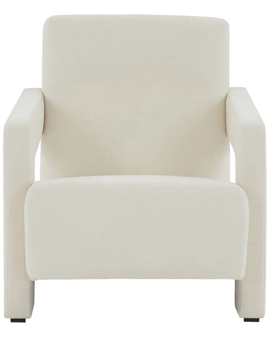 Taylor Accent Chair - White, Velvet