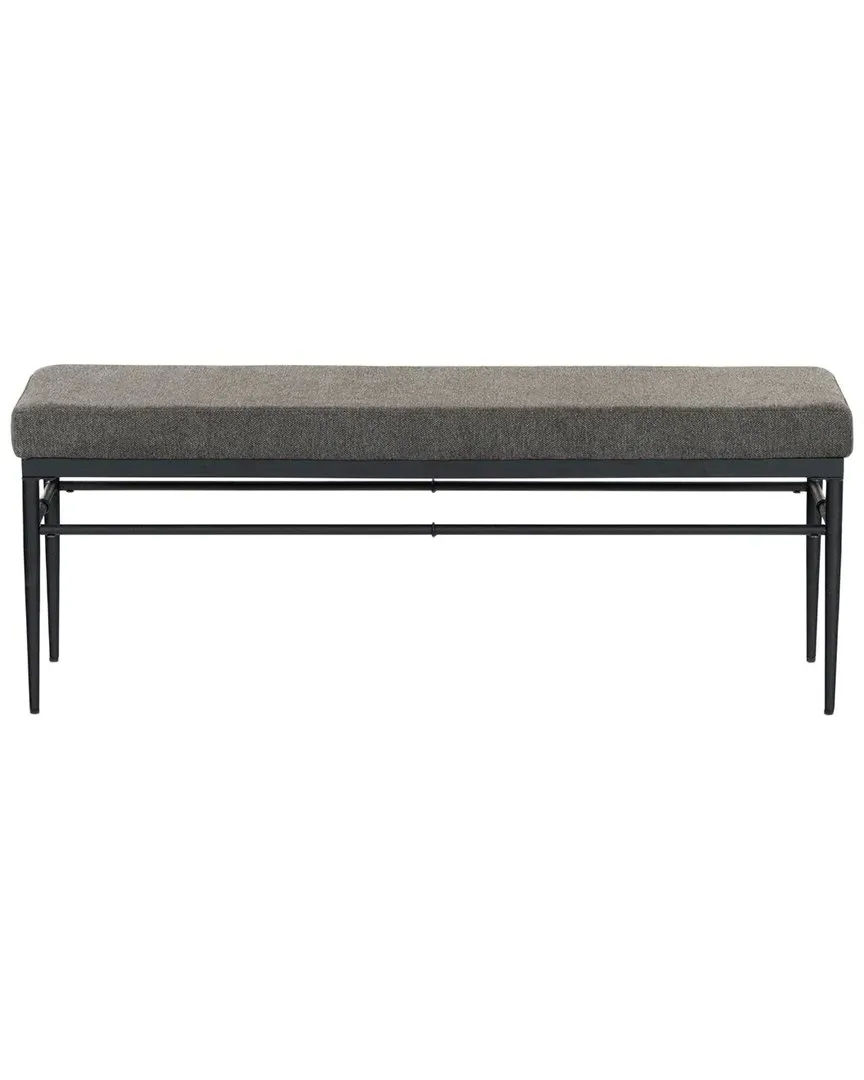 Theabella Linen & Metal Bench - Black image