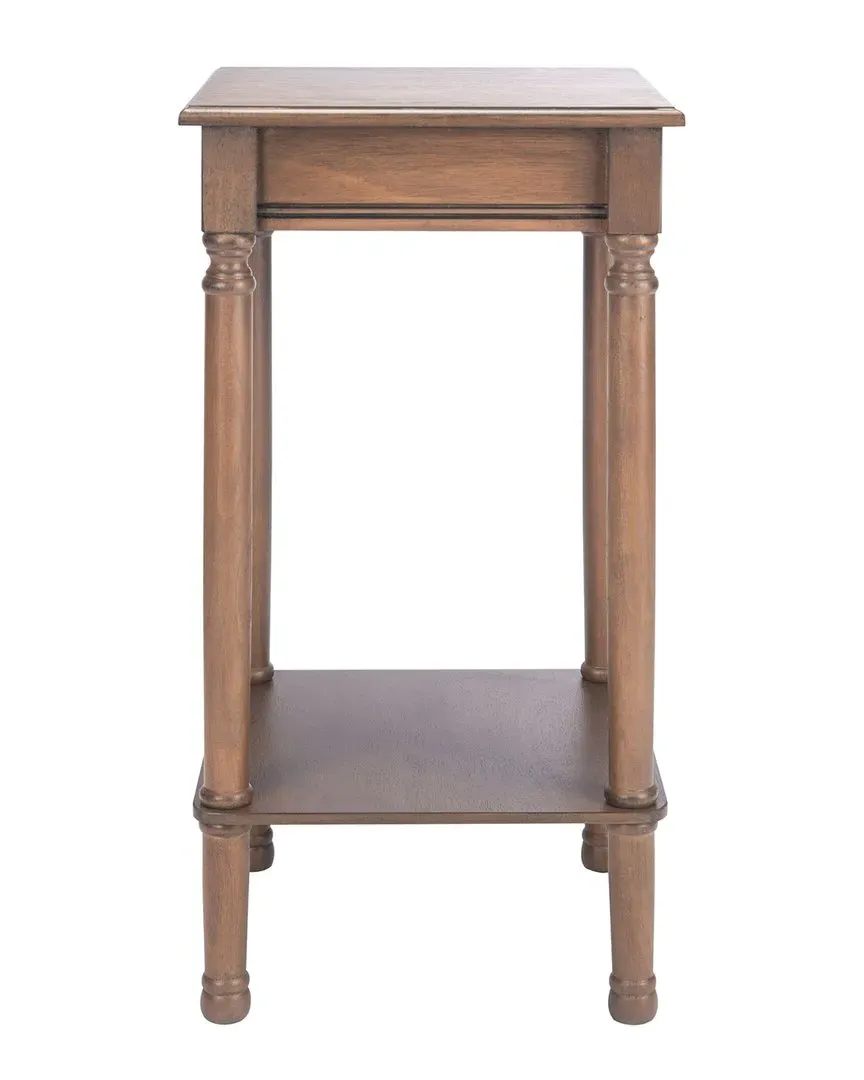 Couture Tinsley Square Accent Table with Storage - Brown, Pine