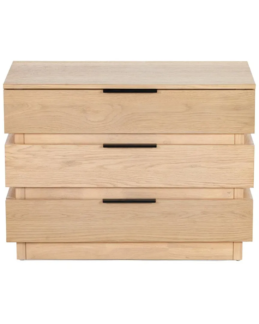 Titus 3 Drawer Stacked Chest - Oak image