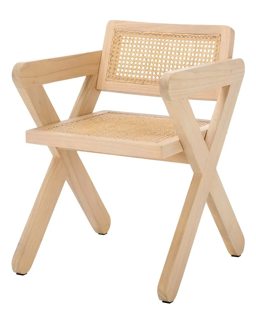 Tyrrell Rattan Dining Chair - Natural, Mindi Wood