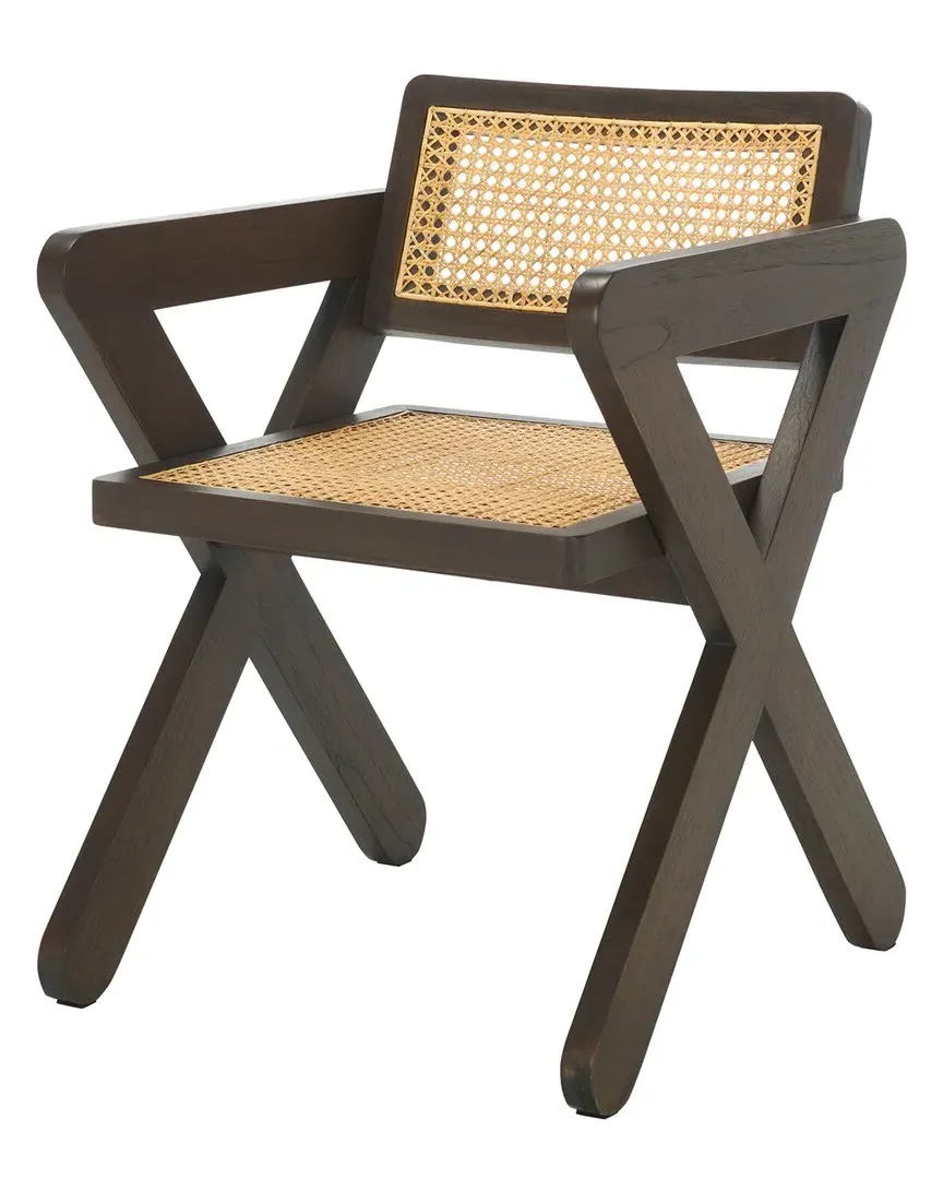 Tyrrell Rattan Dining Chair - Walnut, Mindi Wood