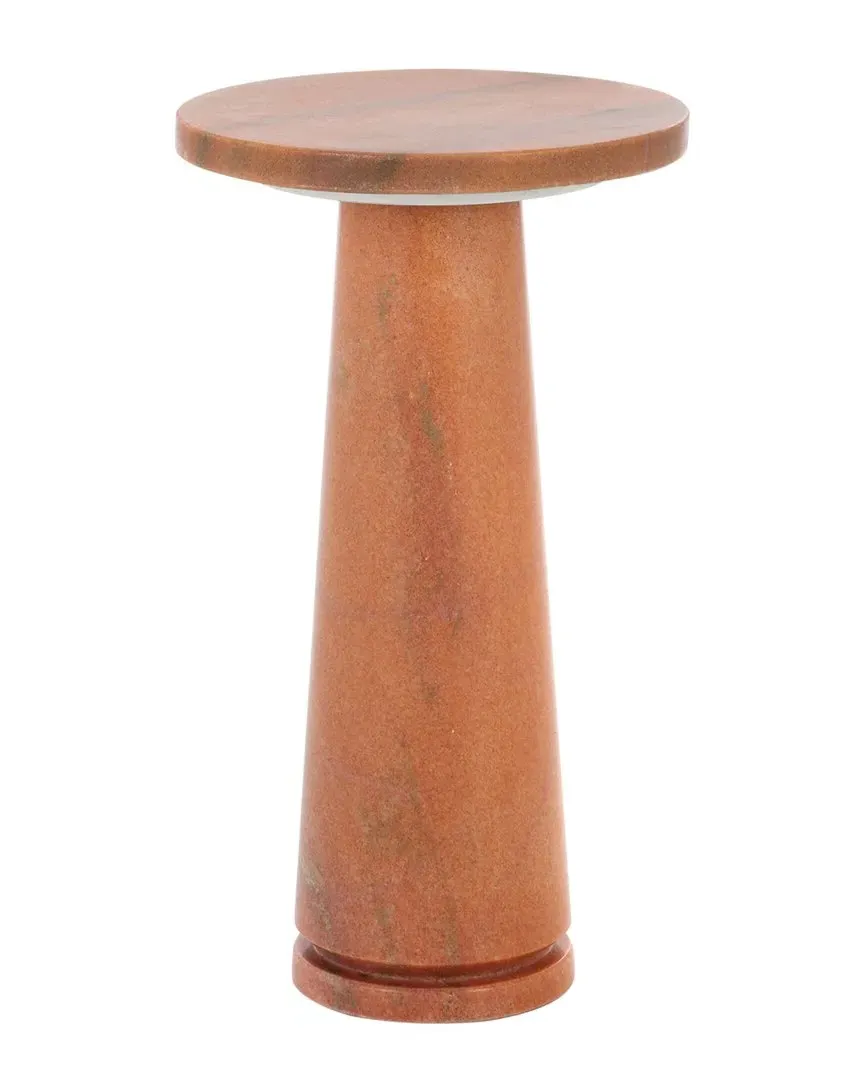 Valentia Round Accent Table - Pink, Marble